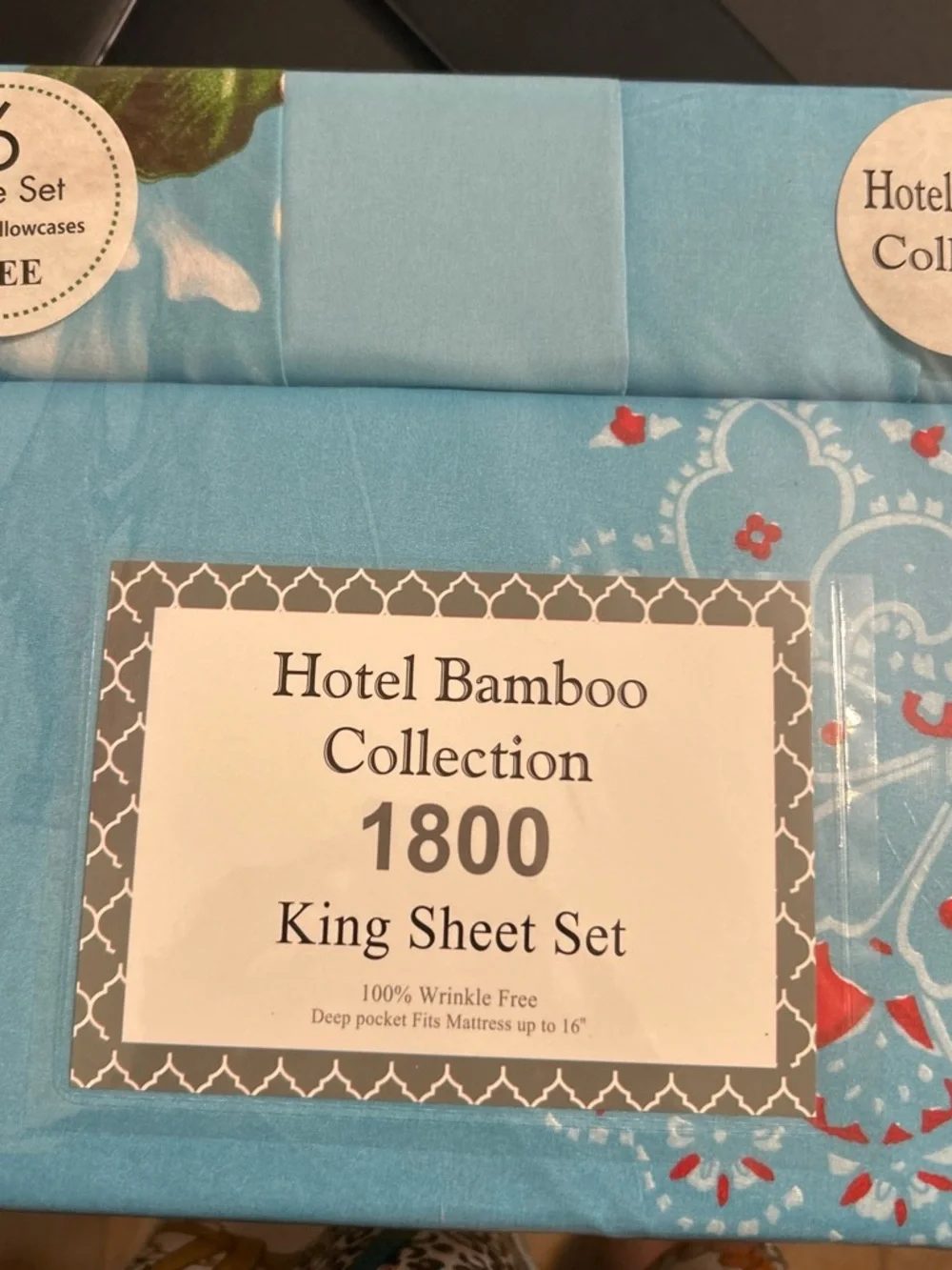 King Sheet Set - Aqua Floral